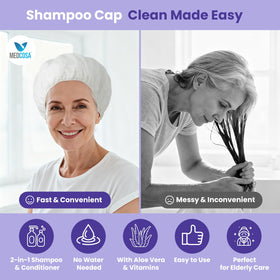 Medcosa cap close-up texture highlighting gentle, pre-moistened formula