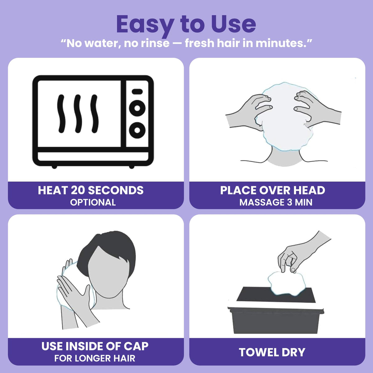Caregiver applying Medcosa cap bedside for convenient hair care