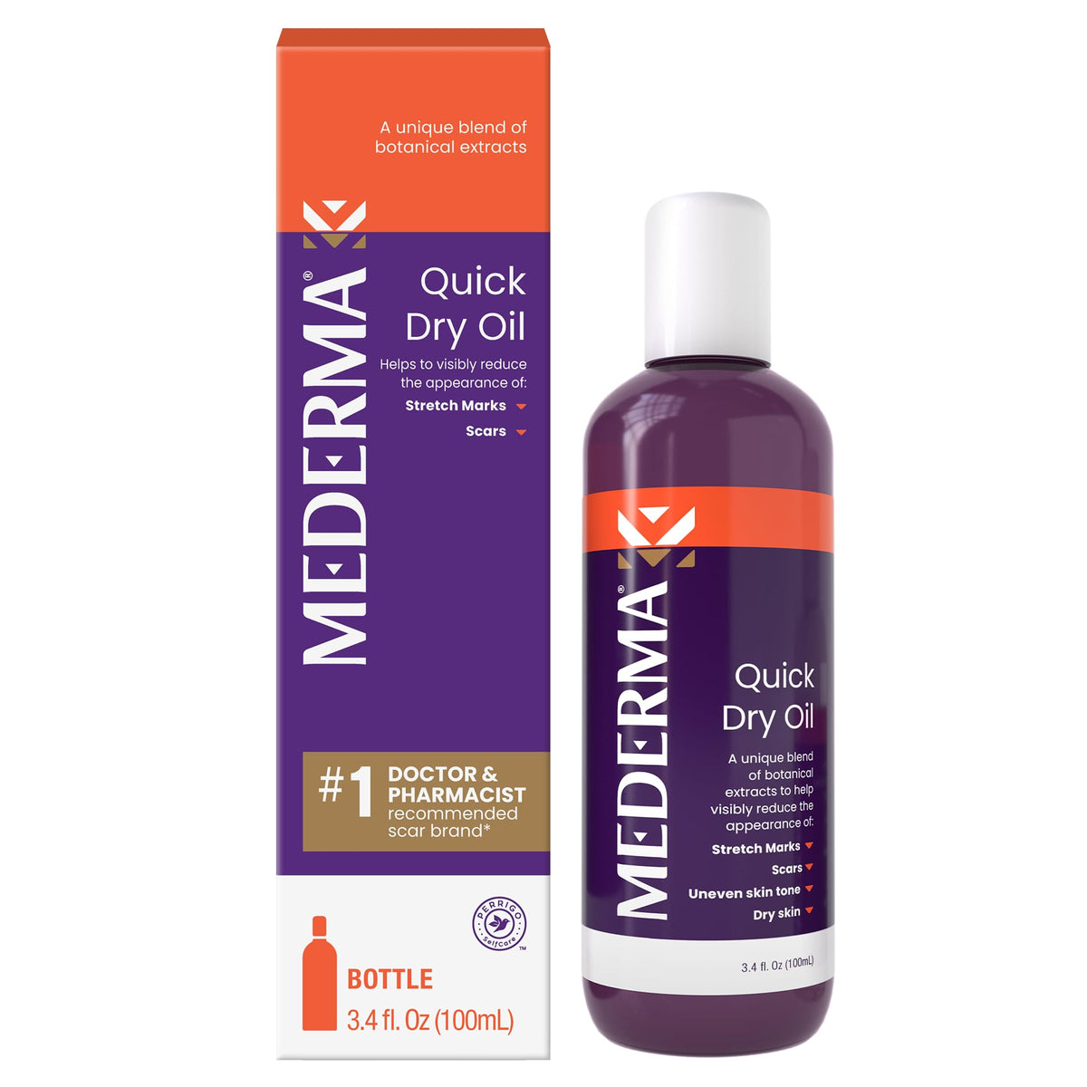 Mederma front packaging showing the 3.4oz bottle and label for easy identification