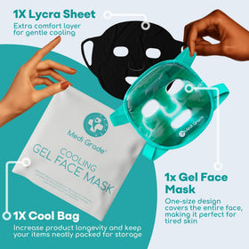 Medi Grade storage pouch with mask and liner packed for travel convenience and hygiene