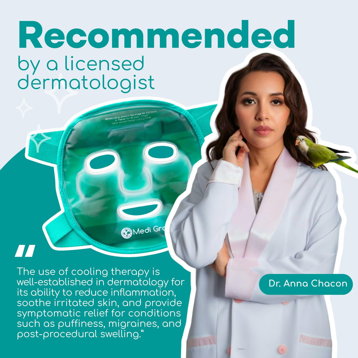 Medi Grade under-eye pads arranged to show targeted cooling