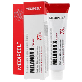 MEDI-PEEL Melanon X cream front packaging showing bottle and label, brightening benefit