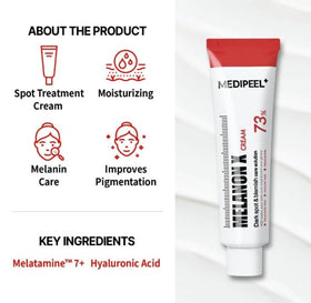 MEDI-PEEL Melanon X cream texture close-up demonstrating lightweight spreadability and hydration