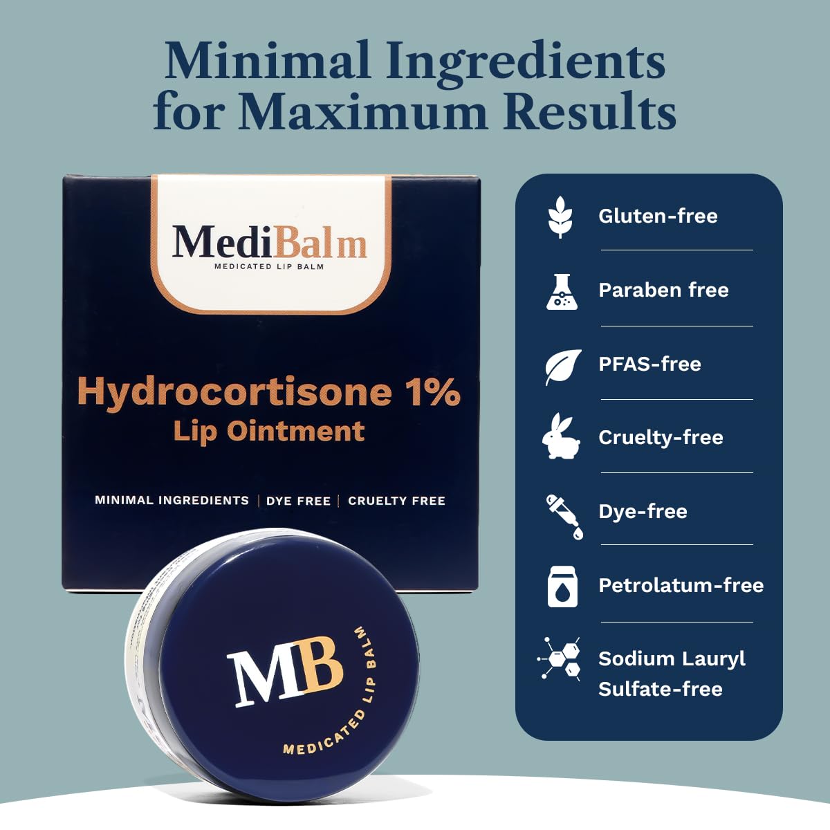 MediBalm with small white shea crystals showing natural stability benefit