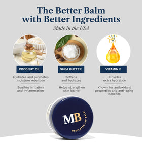 MediBalm applied on lips demonstrating soothing relief benefit
