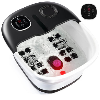 Medical king front view of foot spa showing compact design and benefits