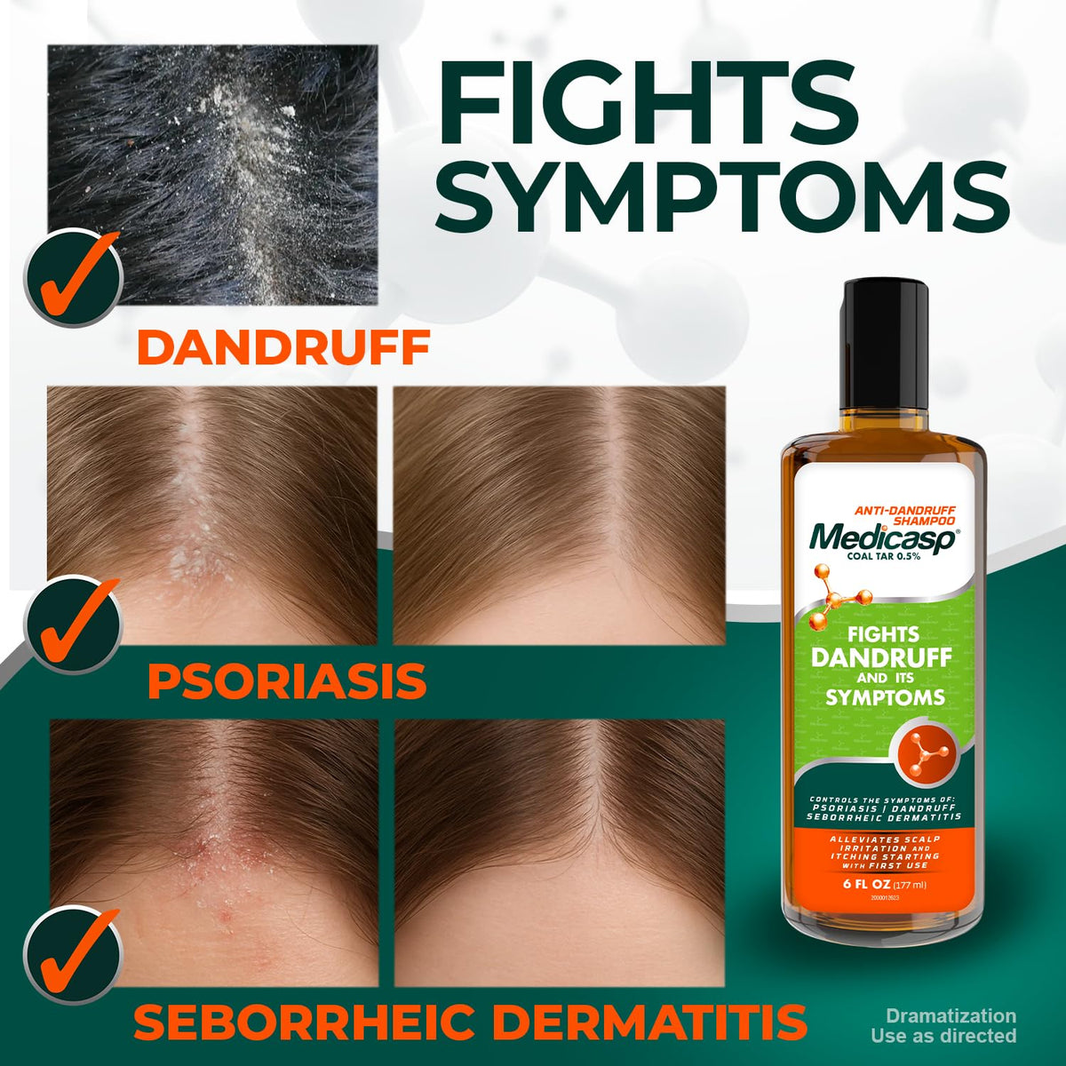 Medicasp pouring shampoo into hand for easy application