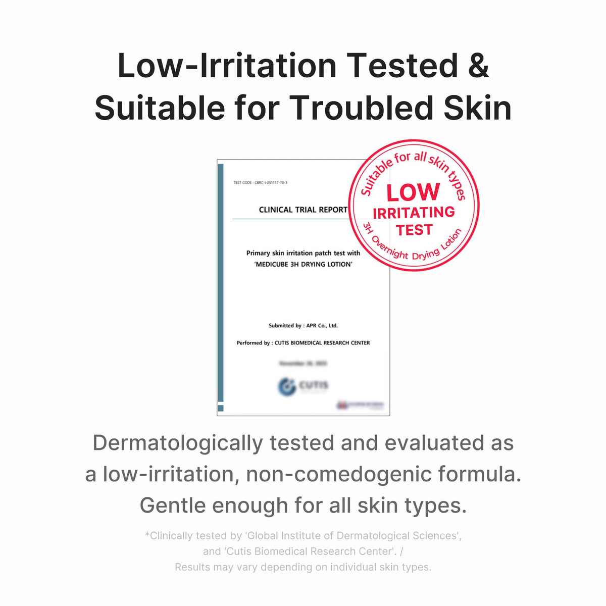 medicube ingredient label showing centella and tea tree extracts