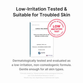 medicube ingredient label showing centella and tea tree extracts
