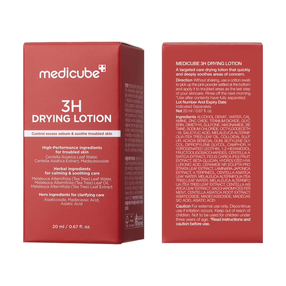medicube with cotton swabs illustrating step-by-step spot care