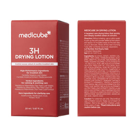 medicube with cotton swabs illustrating step-by-step spot care