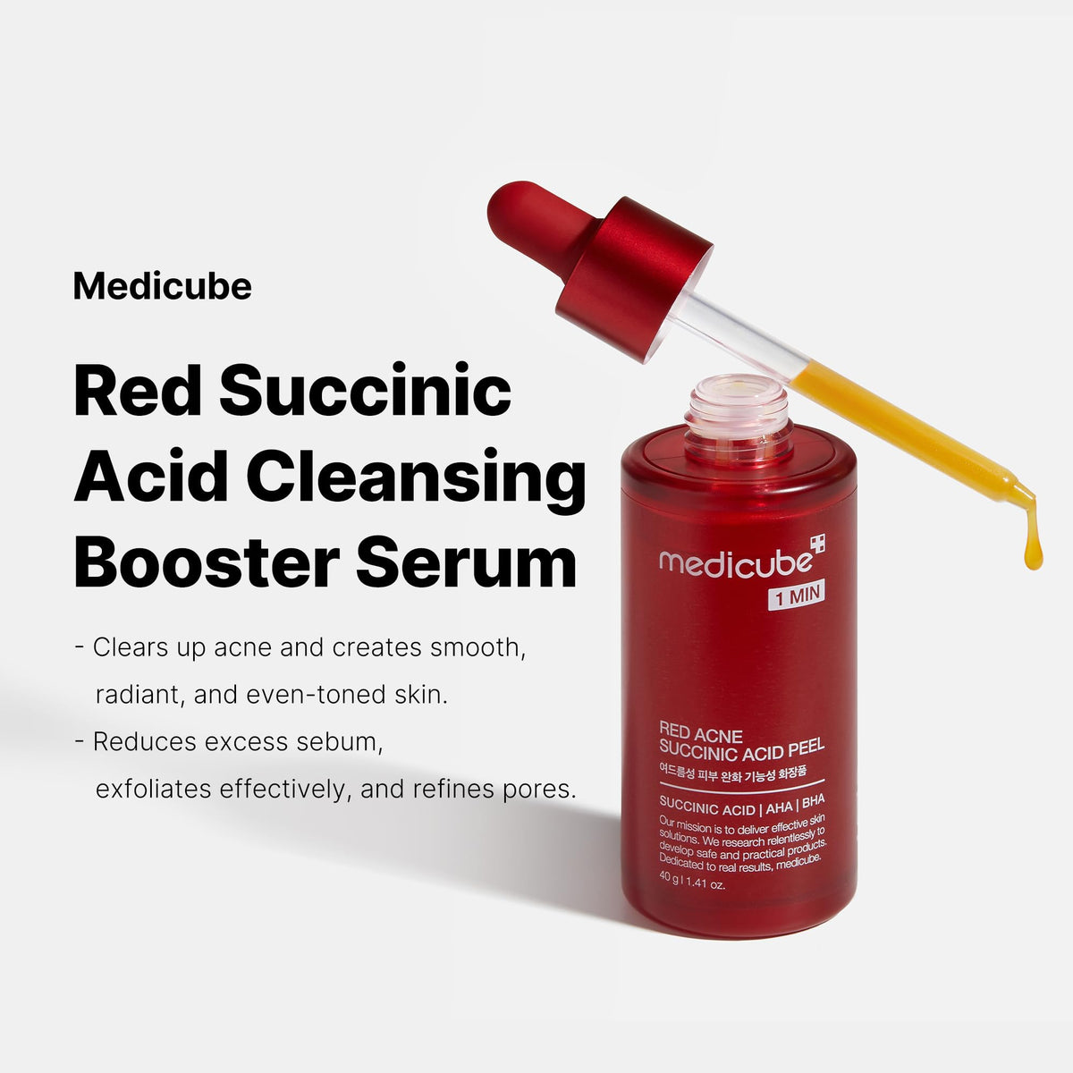 medicube dispenser releasing two drops to control concentrated application