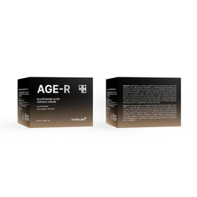 medicube before and after lighting showing brighter, even tone