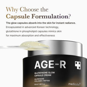 medicube close-up of glow capsules demonstrating delivery technology