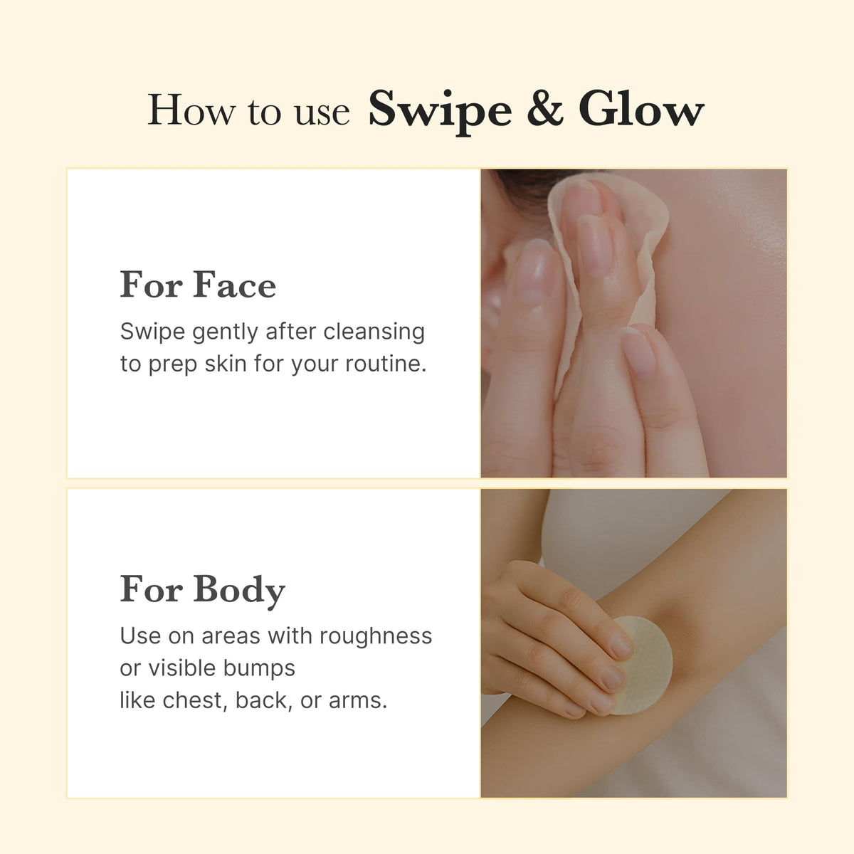 medicube pad applied to face demonstrating soothing post-spot care