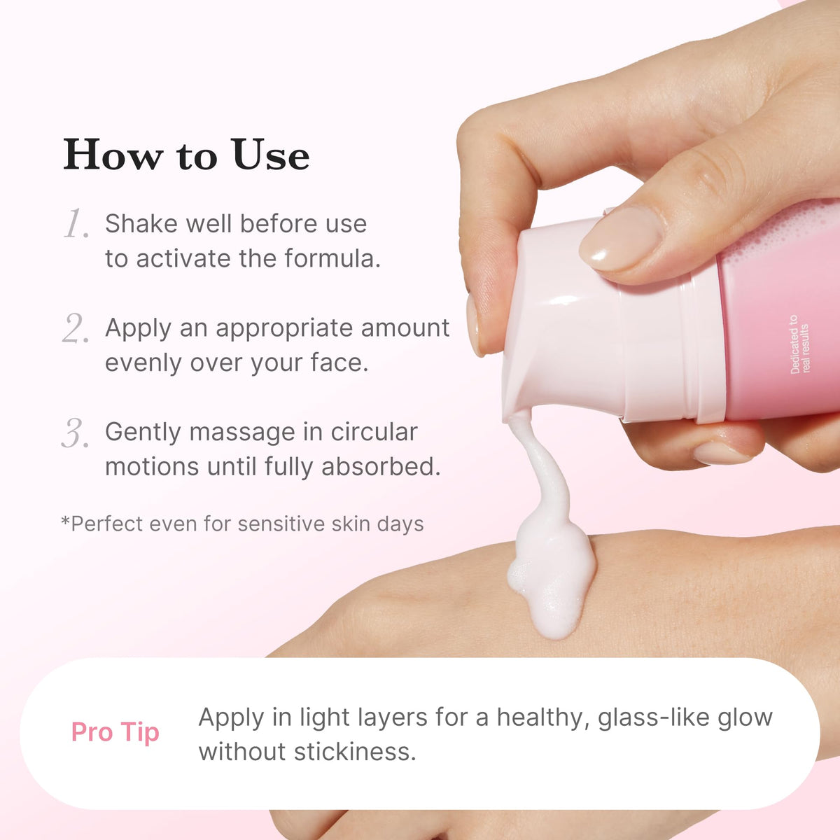 medicube application before and after on skin, displays visible hydration improvement