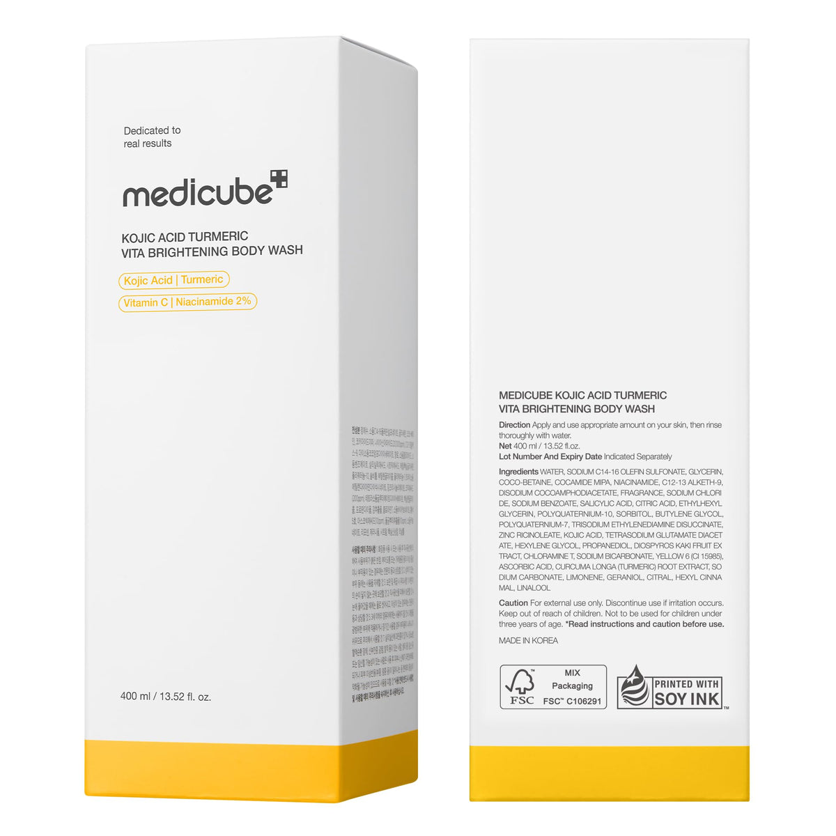 medicube back of bottle ingredient list for informed shoppers