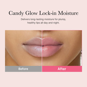 medicube before and after lips comparison, showing smoother, hydrated results