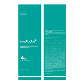 medicube before and after texture visual showing clearer-looking skin
