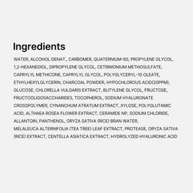 medicube label closeup highlighting active ingredients and benefits