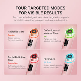 medicube Booster Pro paired with AGE-R app on smartphone for guided routines and tracking