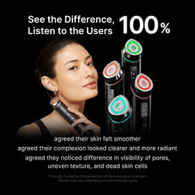medicube Booster Pro used on skin to illustrate how it enhances serum application