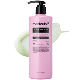 medicube bottle front showing rosemary PDRN shampoo providing scalp-strengthening benefits