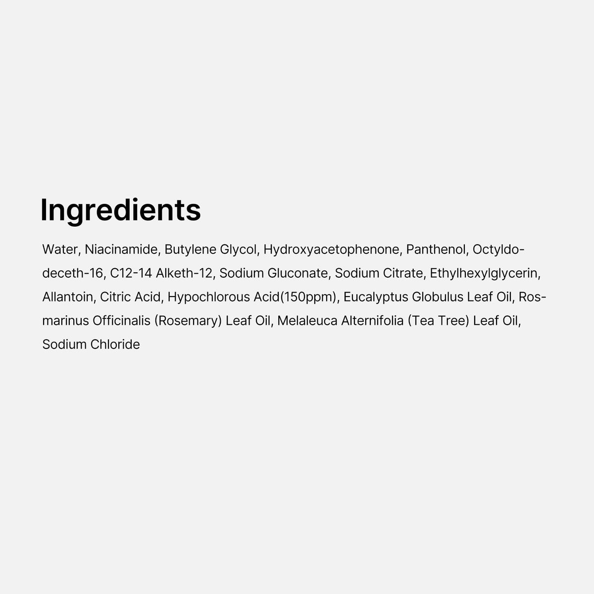 medicube bottle flatlay with ingredient notes for transparency