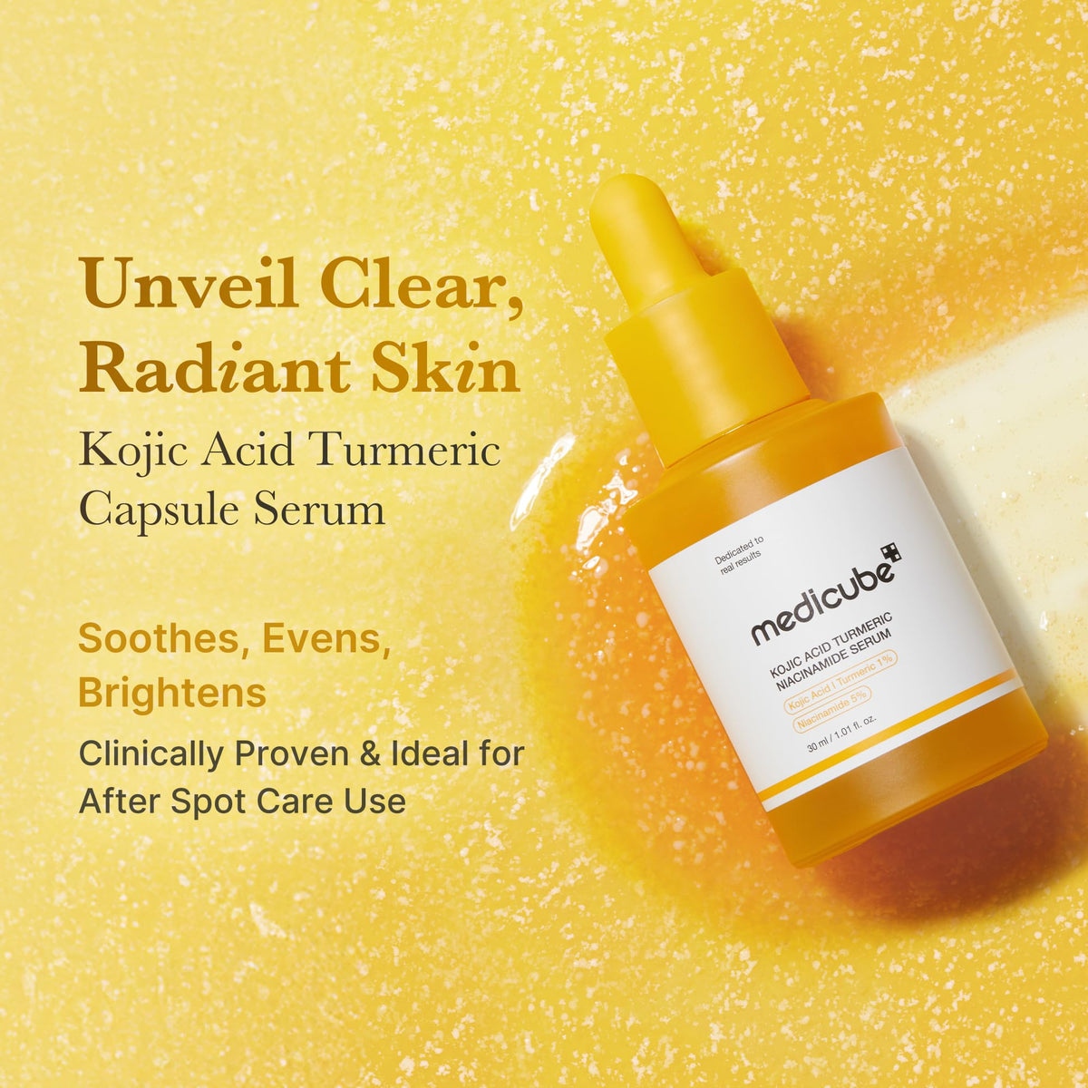 medicube close-up of a single capsule texture highlighting fresh-actives delivery