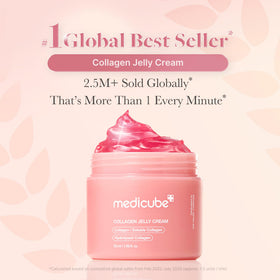 medicube open jar showing transparent jelly texture, highlights lightweight hydration