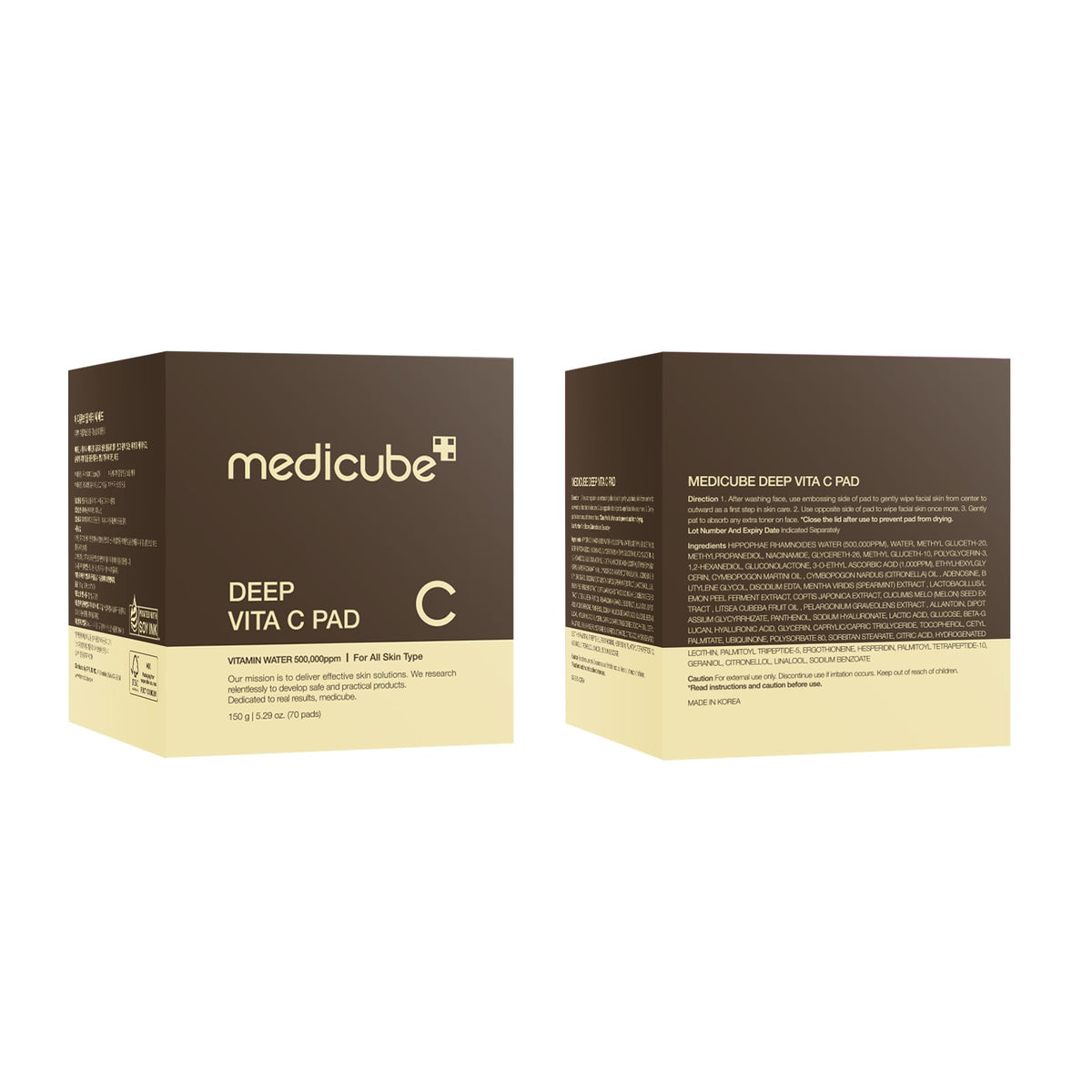 medicube pads on bathroom vanity in lifestyle scene suggesting daily routine ease