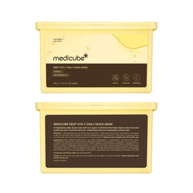 medicube mask displayed in bathroom setting suggesting daily routine use
