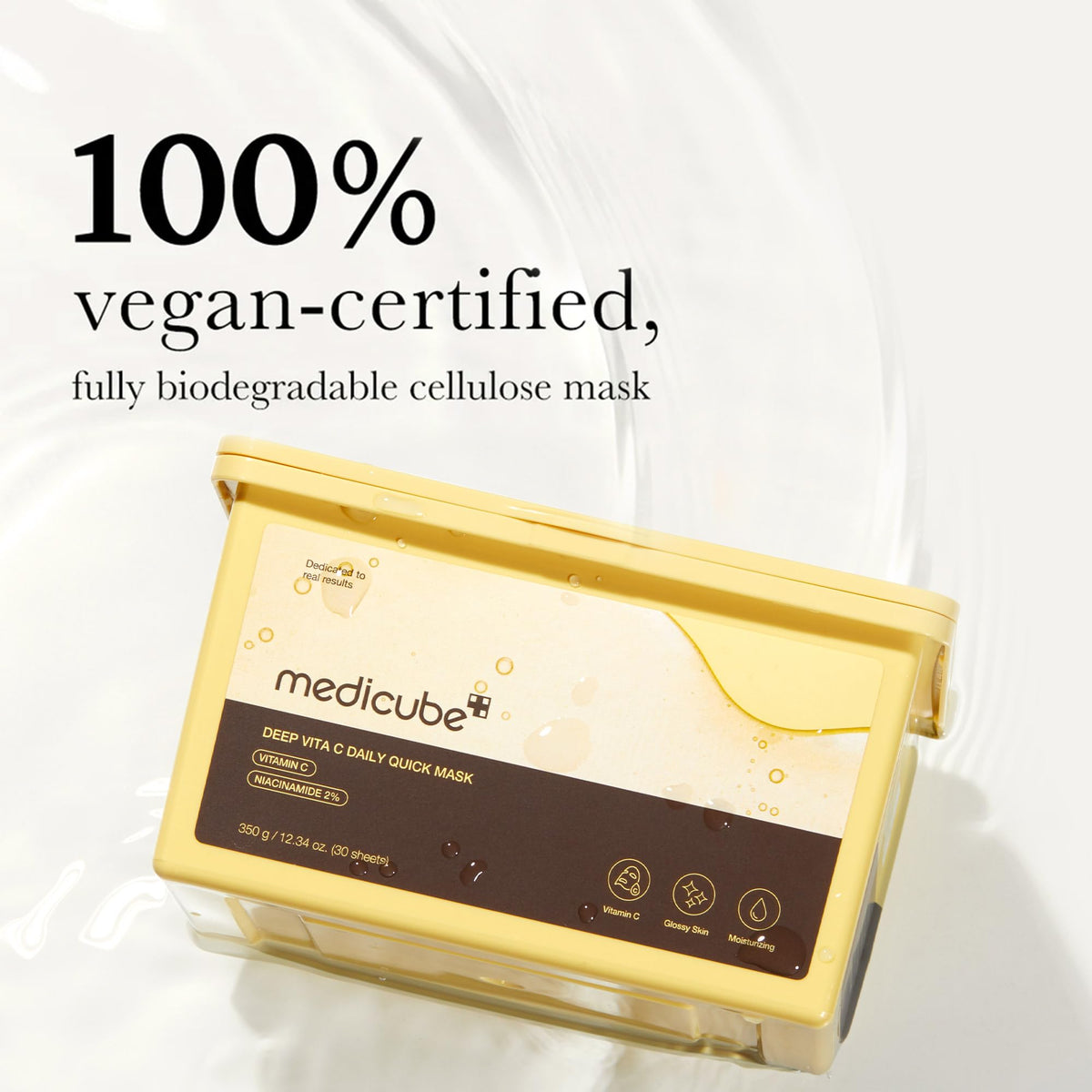 medicube vitamin-rich serum texture on fingertip for hydration delivery