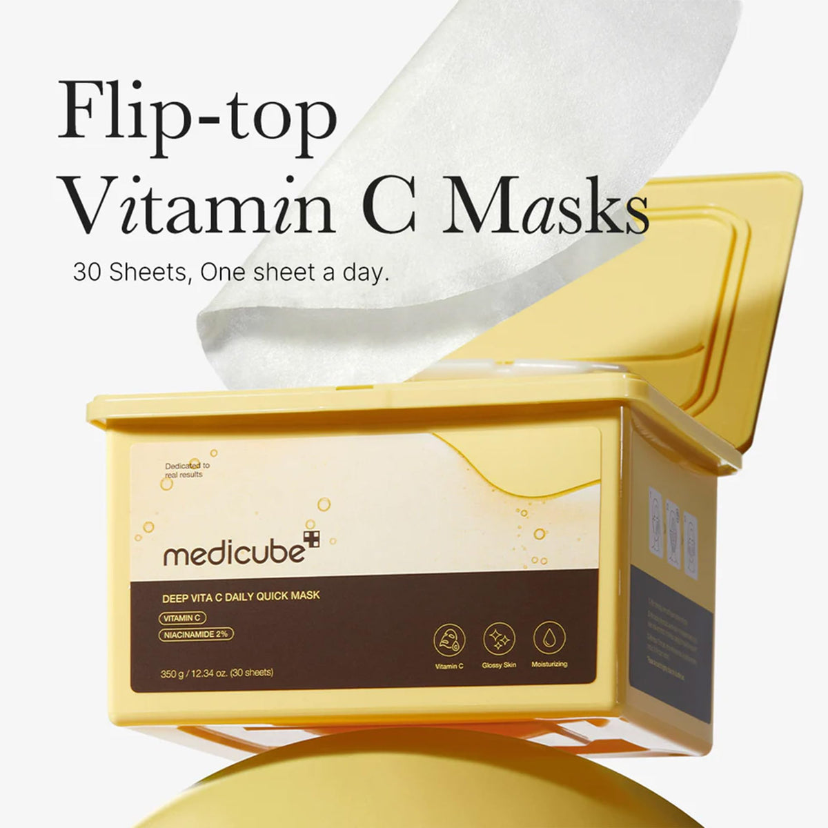 medicube individual sachet unwrapped for one-time hygienic use and travel ease
