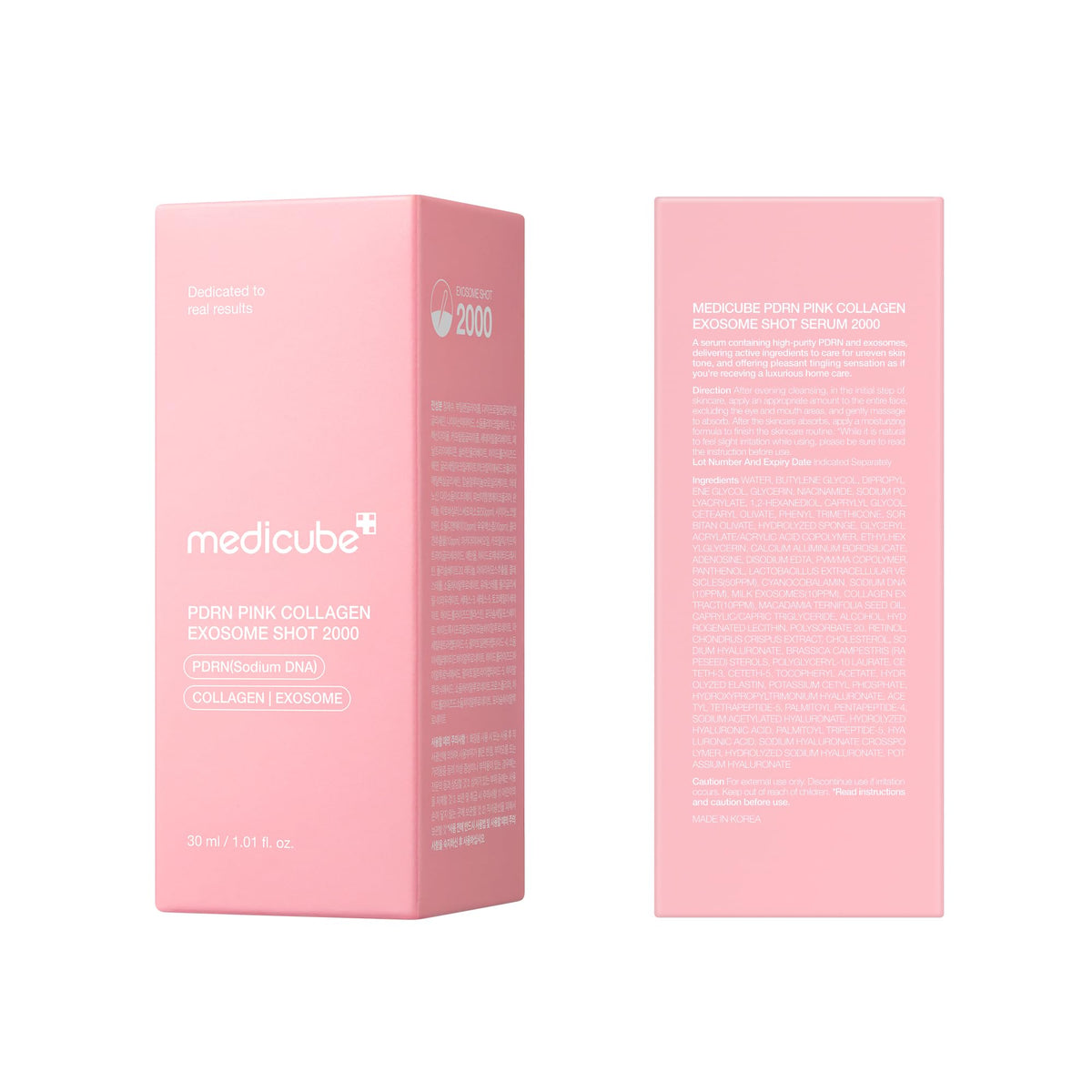 medicube serum on bathroom shelf beside moisturizer and sunscreen, suggesting routine use
