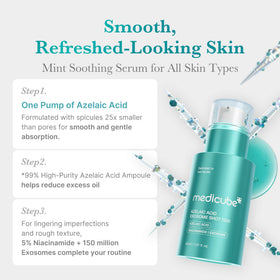 medicube serum texture closeup showing lightweight absorption and smooth finish