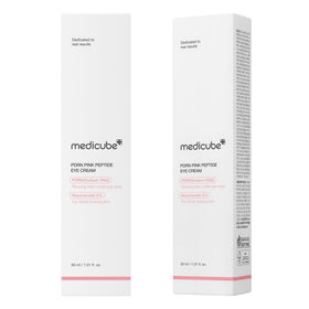 medicube serum on bathroom shelf in lifestyle scene indicating daily routine