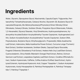 medicube label and ingredient list close-up showing active transparency