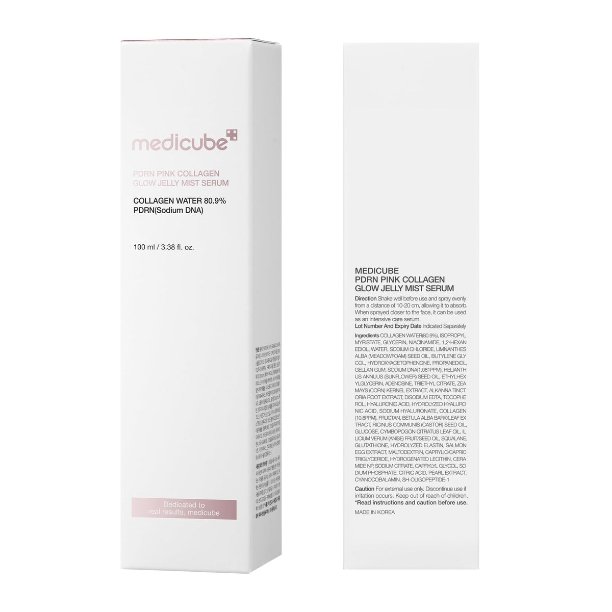 medicube flatlay with active ingredients and bottle for ingredient clarity