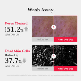 medicube foam in hand forming dense lather, demonstrates effective cleanse