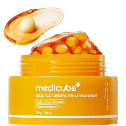 medicube front packaging showing capsule cream for targeted tone improvement
