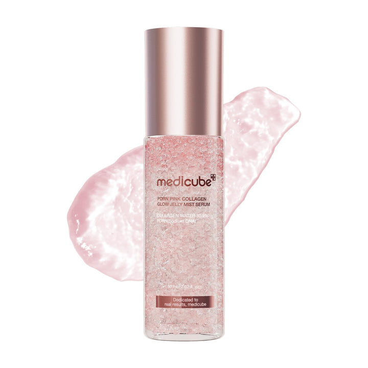 medicube front packaging showing dual-texture glow and travel benefit