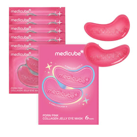 medicube front packaging showing pink jelly eye mask for refreshed under-eyes