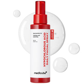 medicube front packaging showing calming hypochlorous mist and benefits