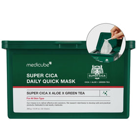 medicube front packaging showing 30-sheet pack and quick mask benefit