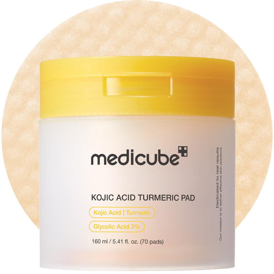 medicube front packaging showing clarifying toner pads benefits
