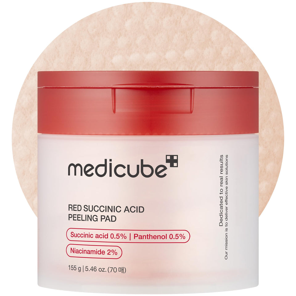 medicube front packaging showing 70 pads and clear usage benefit