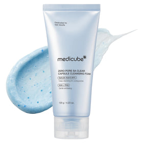 medicube front packaging showing product identity and calm blue design for clear pores