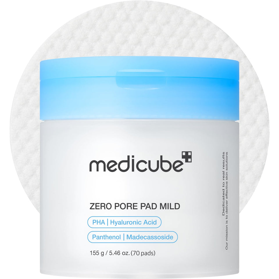 medicube front packaging showing 70 pads and clear product benefit