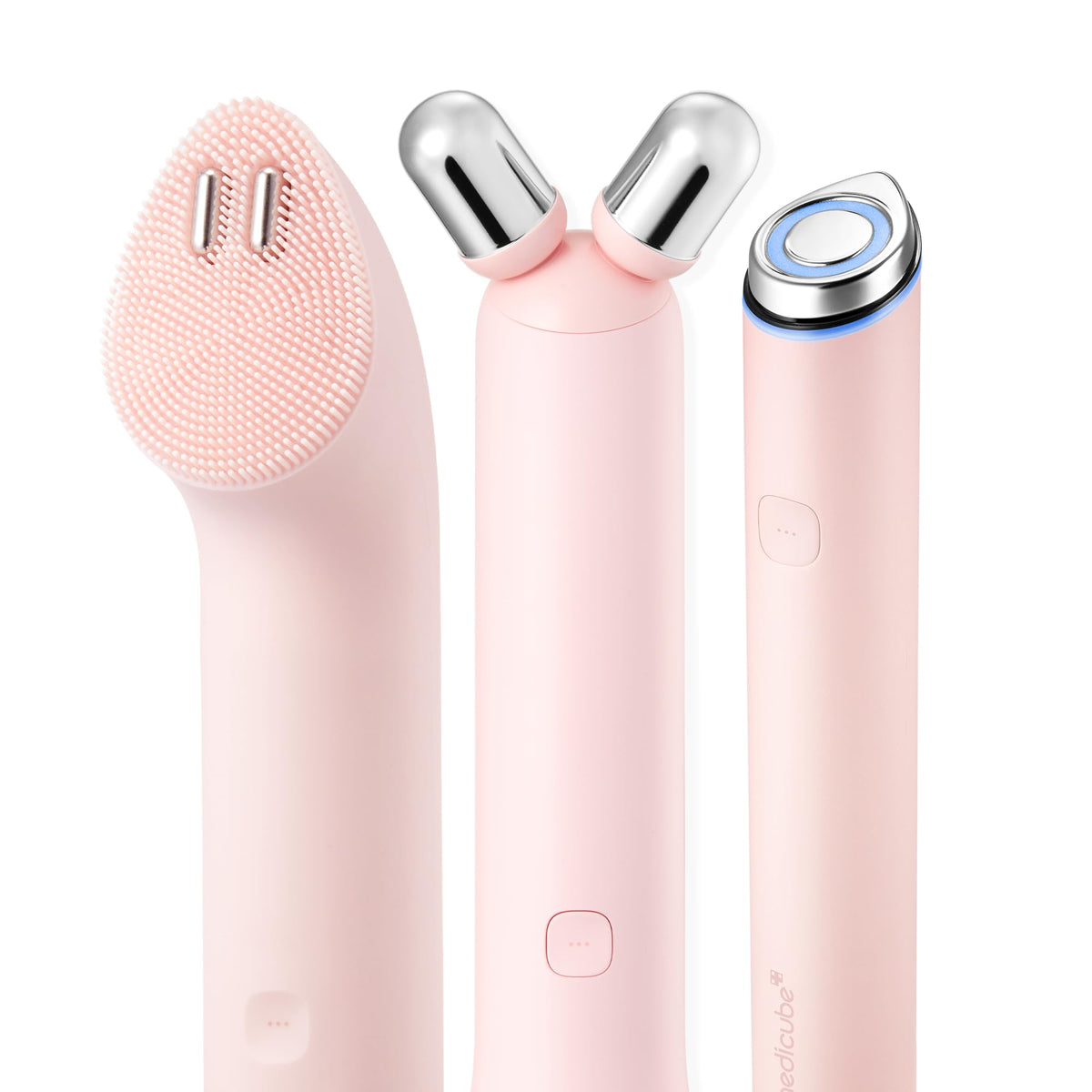 medicube device set front view showing components and compact benefit